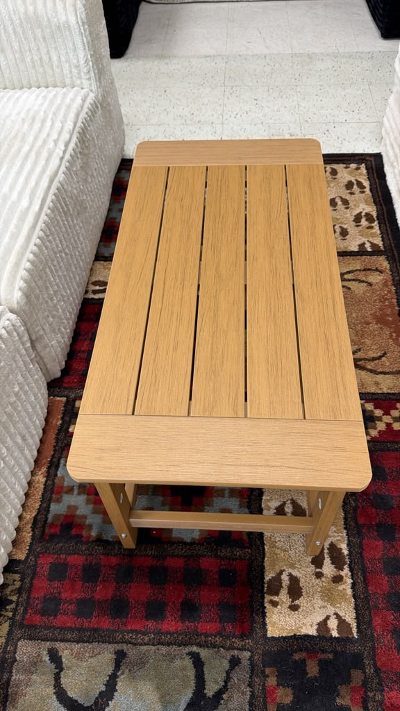 Wooden Slat Top Coffee Table