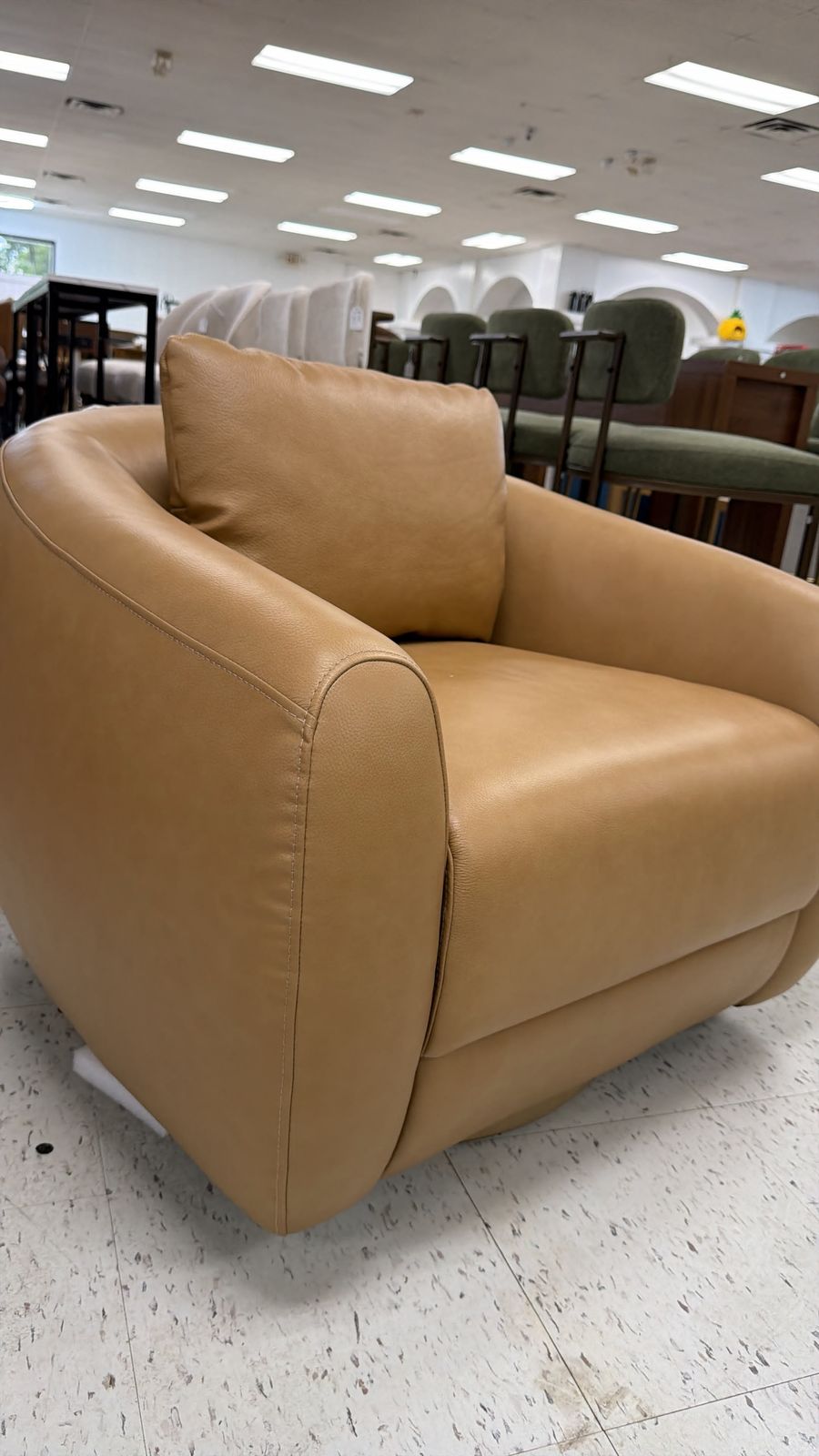 Contemporary Faux Leather Accent Chair