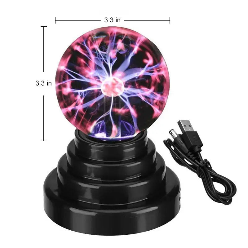 3/4/5/6/8Inch Novelty Magic Plasma Ball Light Touch Night Light Glass Plasma Lamp Kids Gift Christmas Party Decor Table Lights