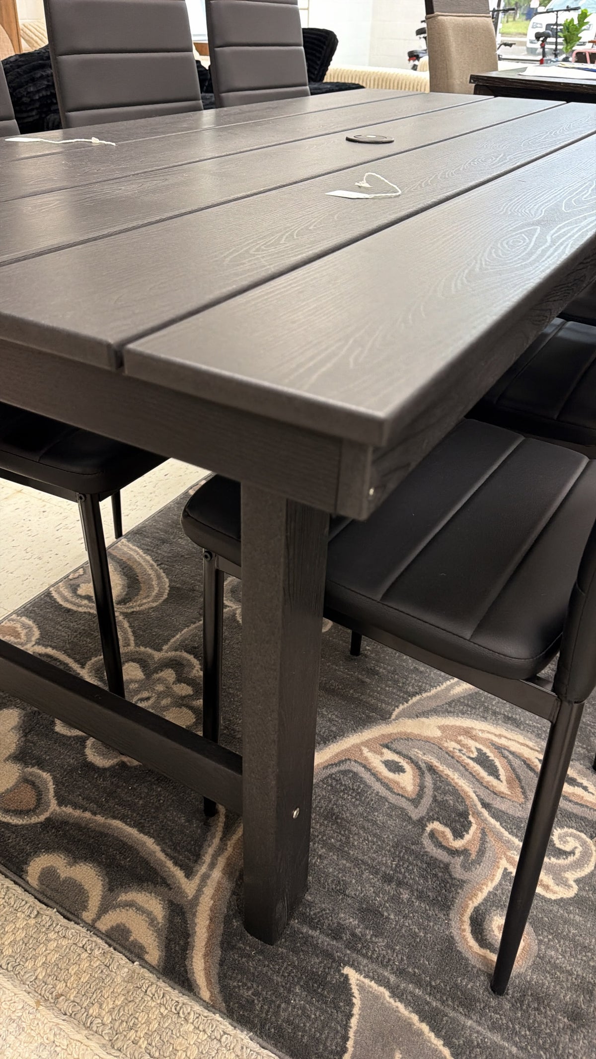 Modern Black Dining Table Set