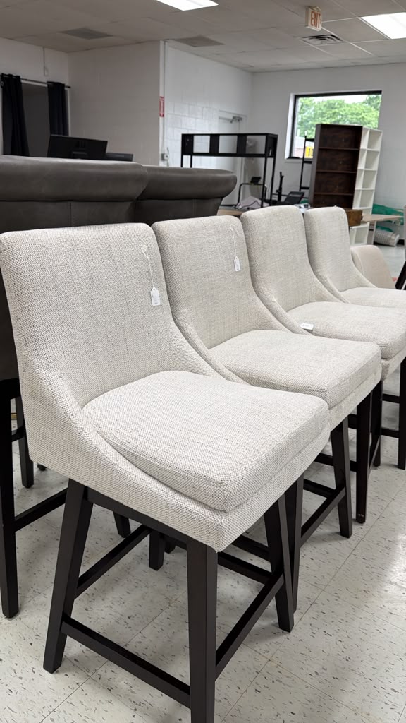 Contemporary Beige Bar Stools