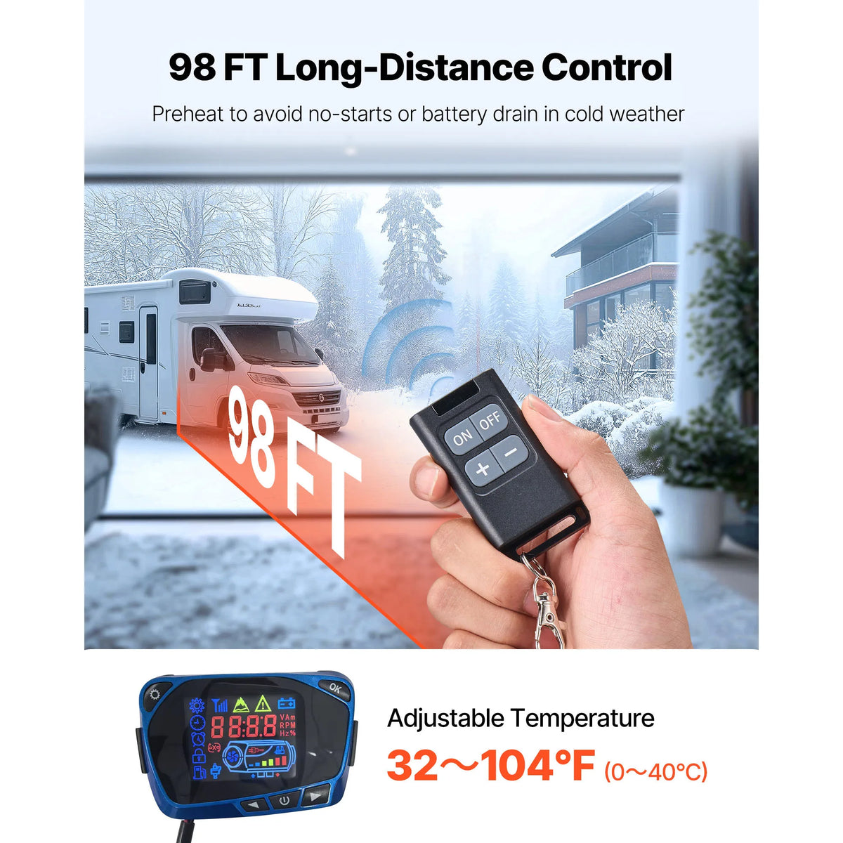 8KW All-in-One Diesel Air Heater with LCD Controller