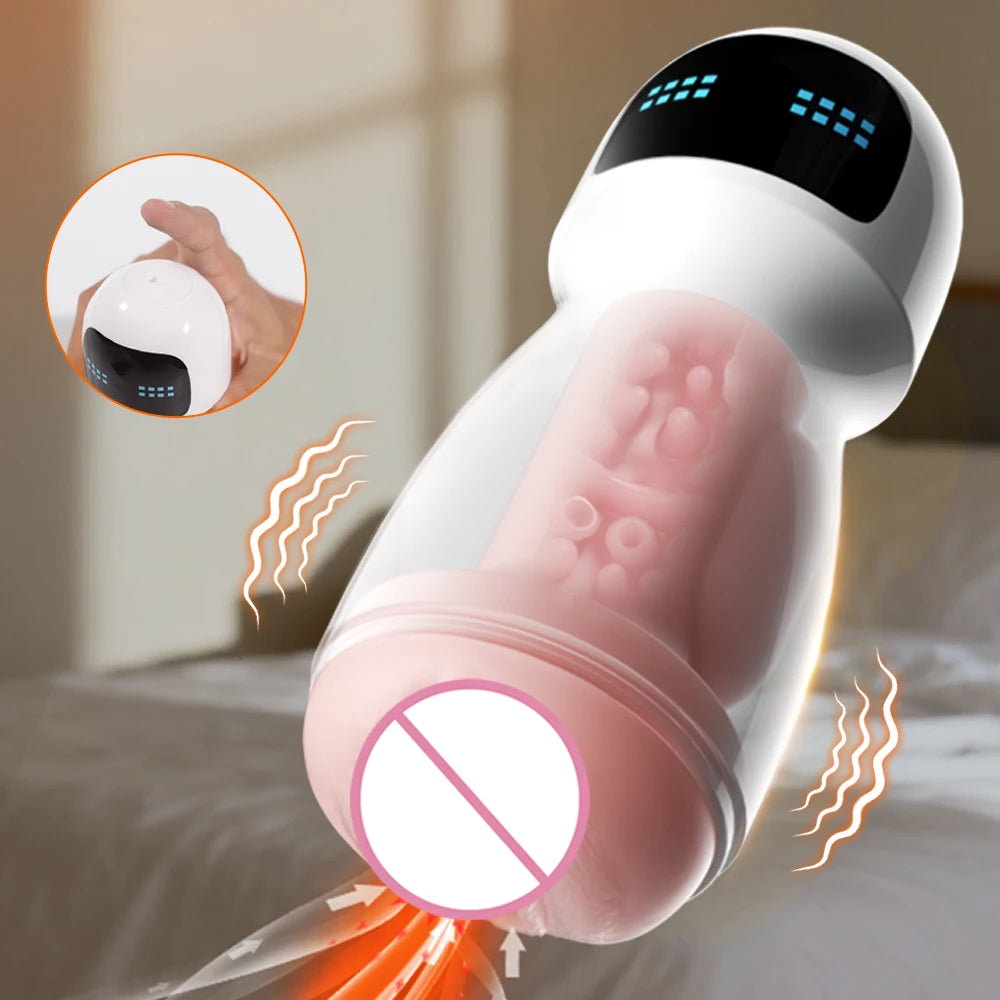 Adult Sex Toy For Men Male Masturbator Penis Trainer Men's Masturbation Cup Simulation Texture Vagina Machine With Vibration