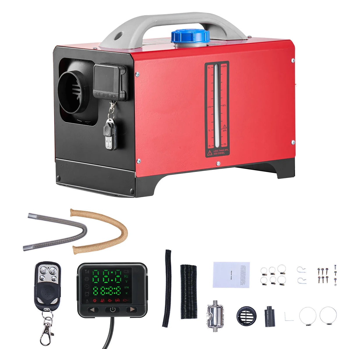 8KW All-in-One Diesel Air Heater with LCD Controller