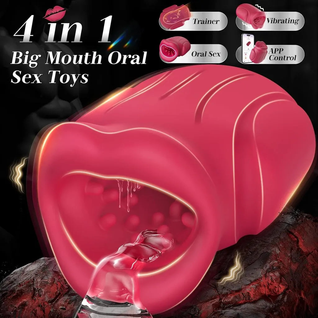 Male Sex Toys for Men - Male Masturbator Penis Vibrator with 10 Vibrating & APP,Male Stroker Trainer Adult Toys for Prolong