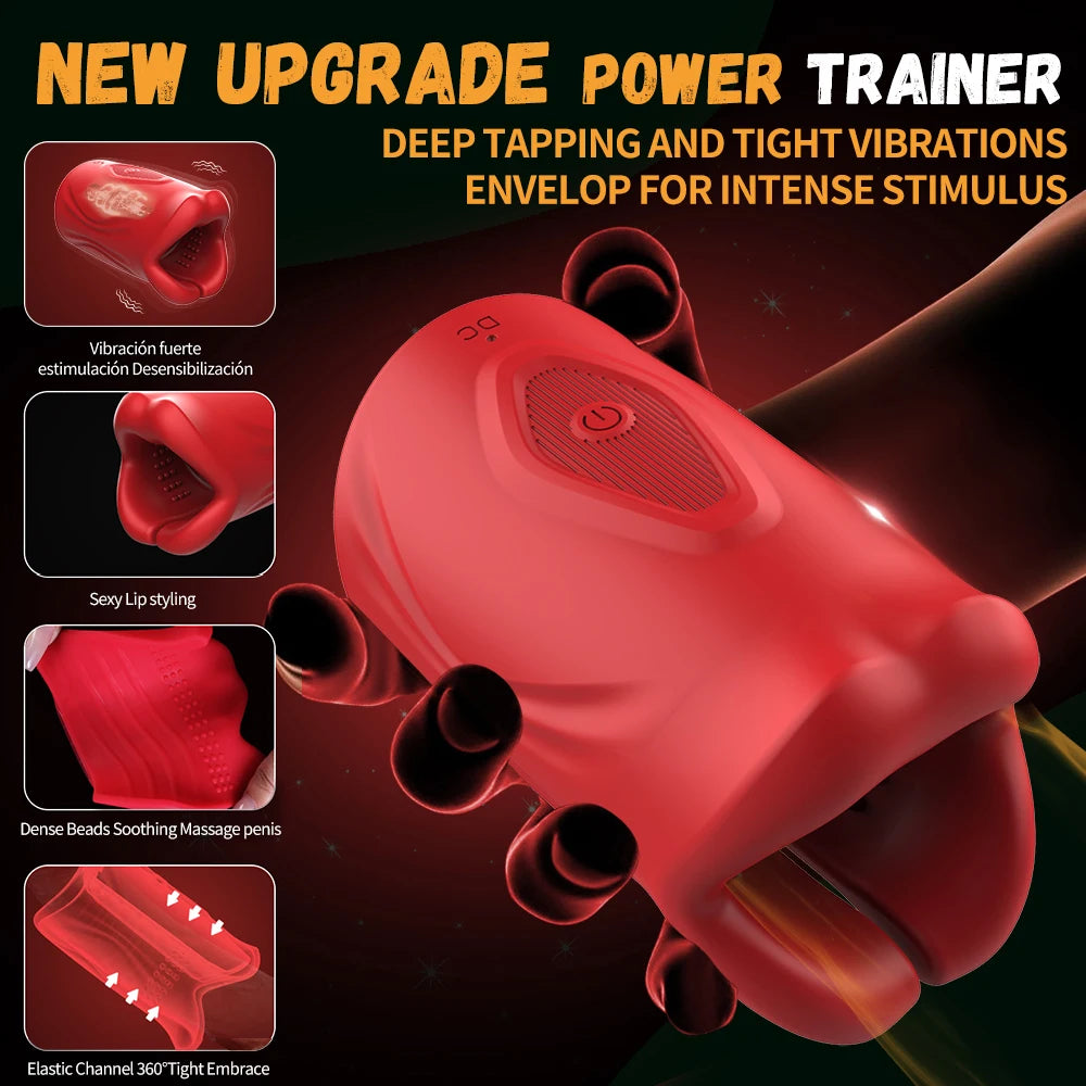 Male Sex Toys for Men Adult Toys Male Masturbator with 9 Vibration Modes Powerful Vibrating Penis Training Device, Male Sex Toy