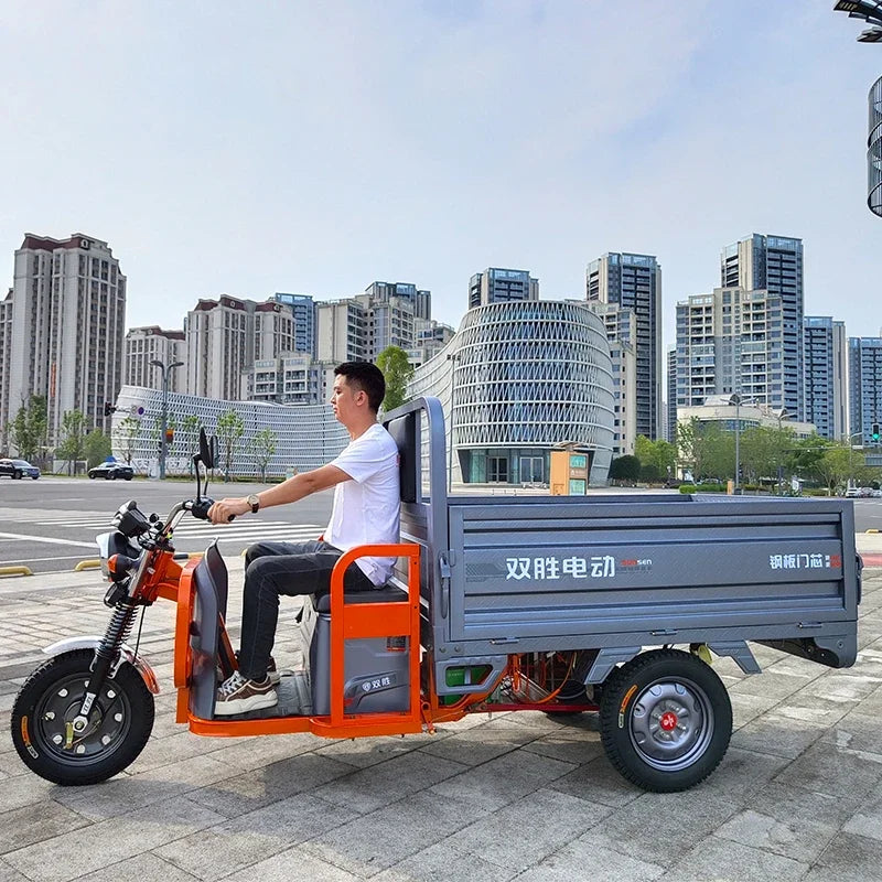 Electric tricycle with 60V and 1000W for freight transportation For adults electric load pull goods