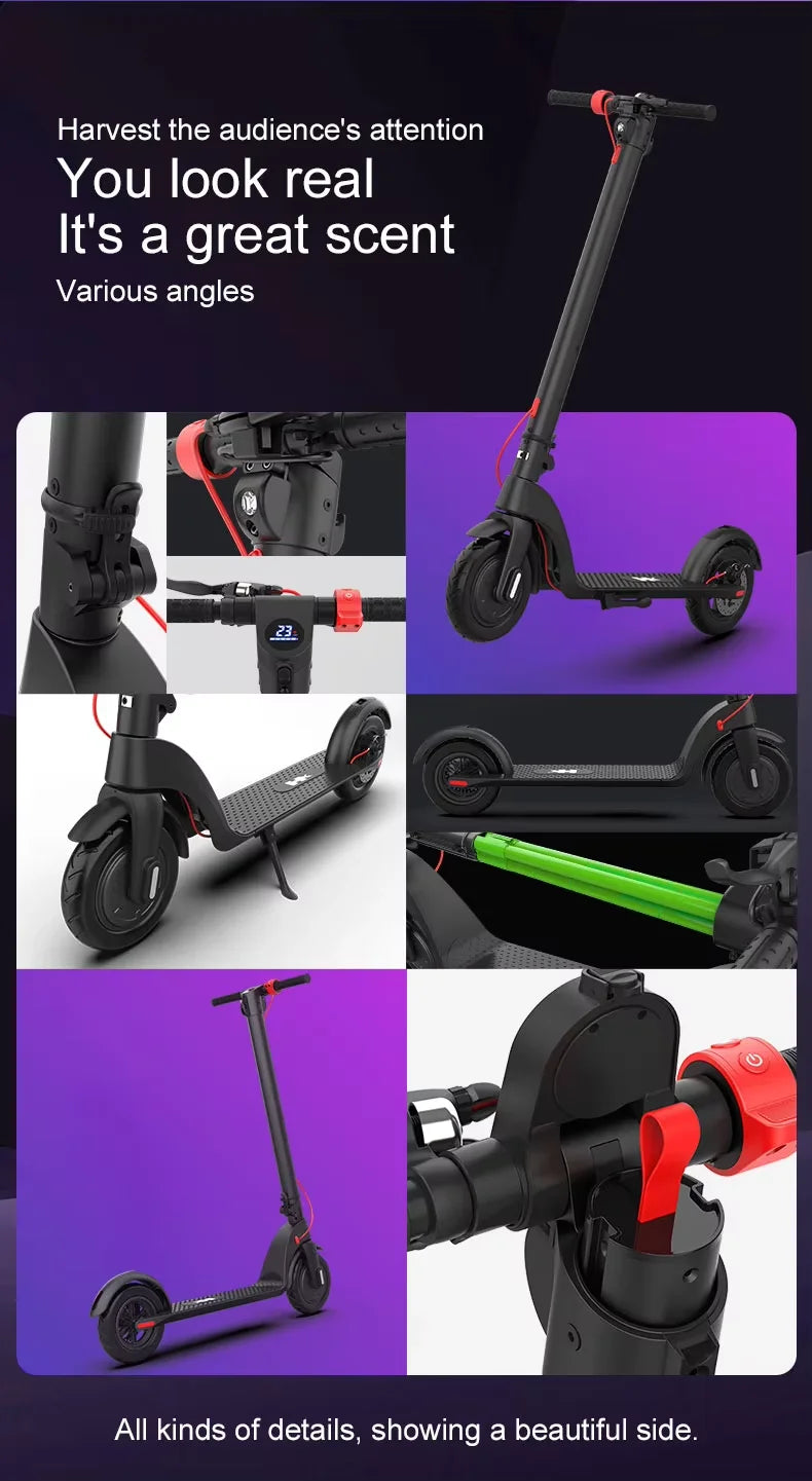 2026 X8 Electric Scooter LED Display Disc Brake Foldable Design-36V 10AH 250W Max Load 120KG Range 45KM Fast Speed 25KM Range