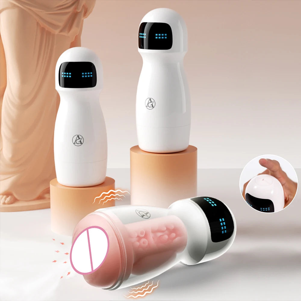Adult Sex Toy For Men Male Masturbator Penis Trainer Men's Masturbation Cup Simulation Texture Vagina Machine With Vibration