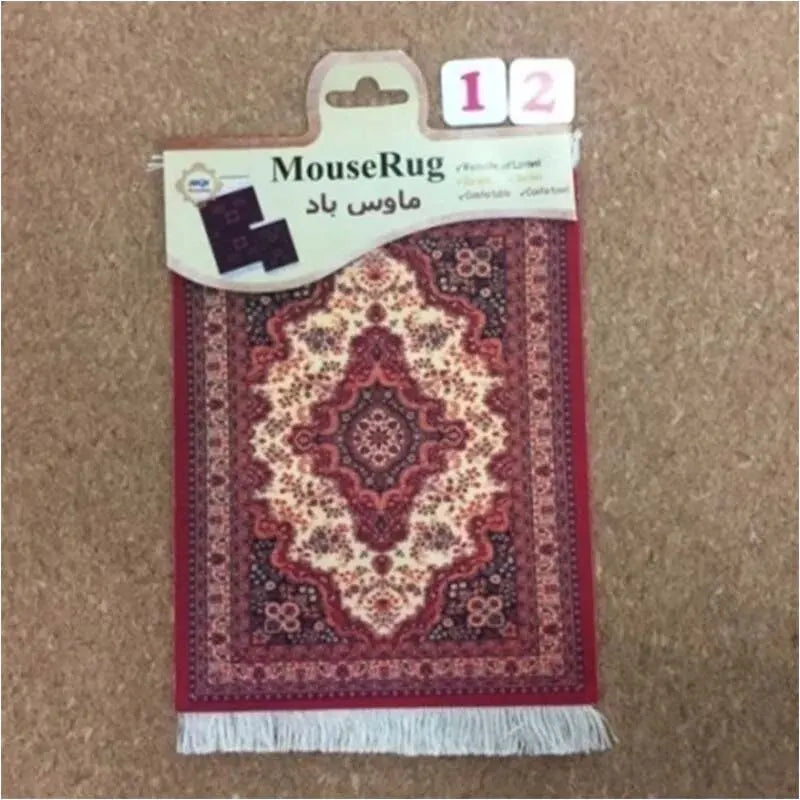 Mini Persian Carpet Mouse Pad Desk Computer Notebook Mouse Mat Tea Coaster Pet Pad Multifunctional Anti-Slip Desk Pad