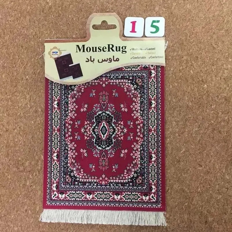 Mini Persian Carpet Mouse Pad Desk Computer Notebook Mouse Mat Tea Coaster Pet Pad Multifunctional Anti-Slip Desk Pad