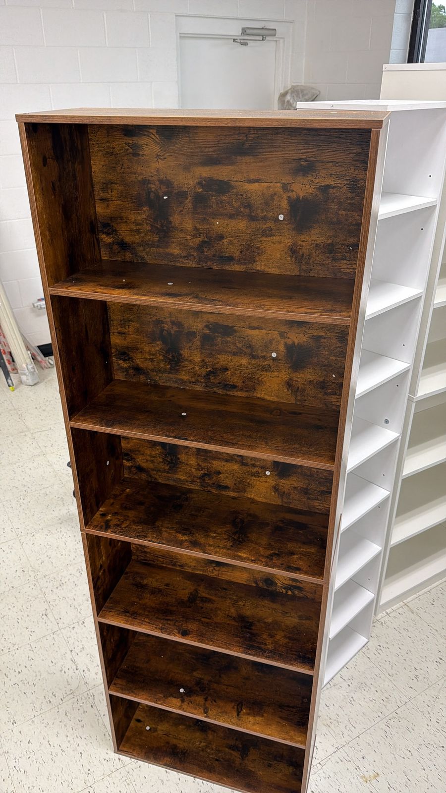 Rustic Brown Wooden Bookshelf