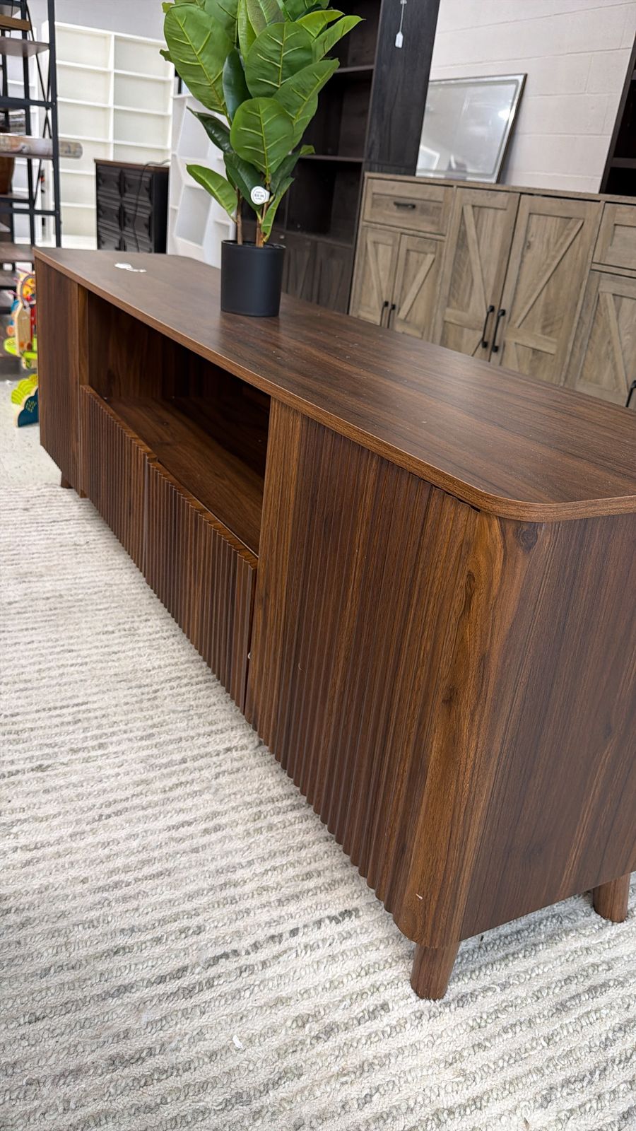 Contemporary Walnut TV Stand