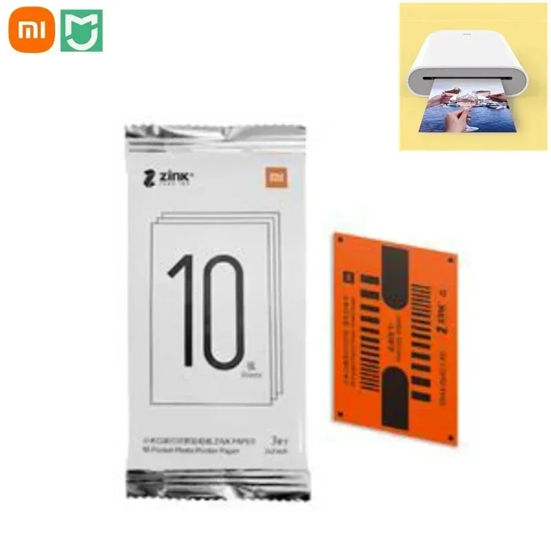 Xiaomi Original Pocket Printer Paper ZINK Self-Adhesive Photo Print Sheets for Xiaomi 3-Inch Mini Pocket Photo Printer Only Pape