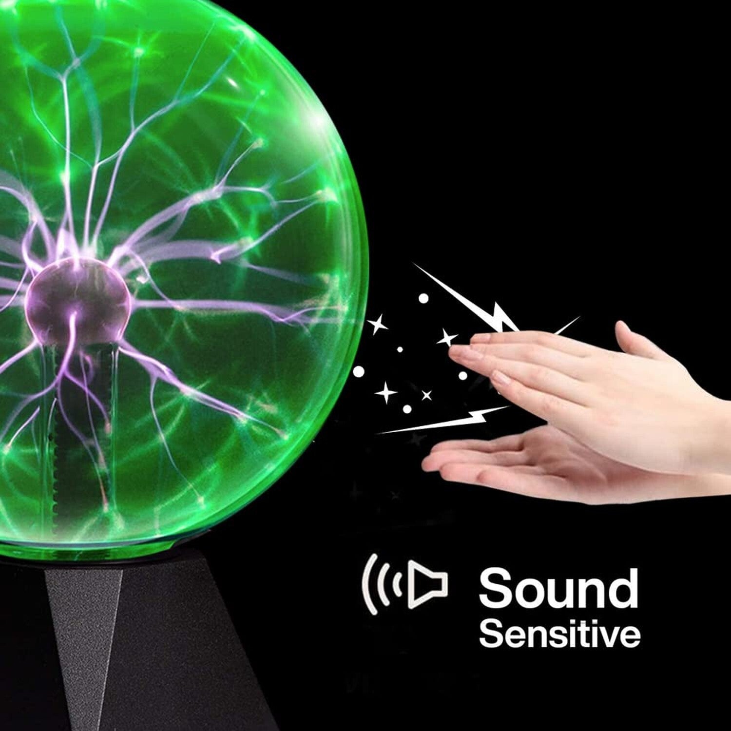 Mcoplus 7Inch Green Plasma Ball, Plasma Lamp/Light, Plasma Electric Nebula Li...