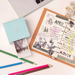 M02 Portable Mini Sticker Printer Thermal Pocket Photo Printer Bluetooth Wireless Picture Printer Portable for Phone