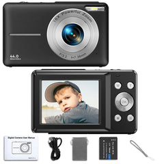 HD 1080P Digital Camera 2.4 Inches Rechargeable Cameras with 16X Zoom Compact Camera 44MP Cameras for Kids Girls Camera Digit