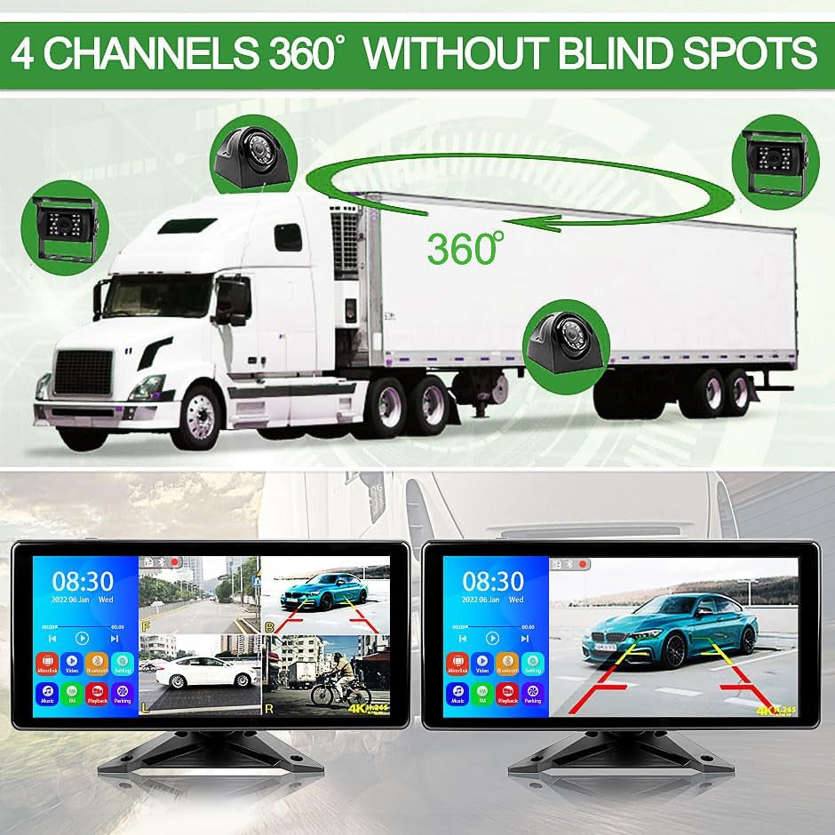 Car Backup Cameras System with 4K 10.36