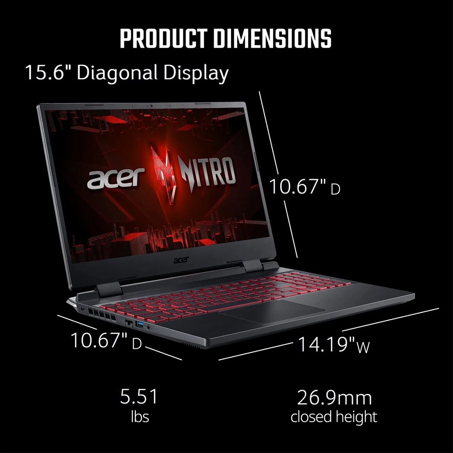 Nitro 5 Gaming Laptop, 15.6
