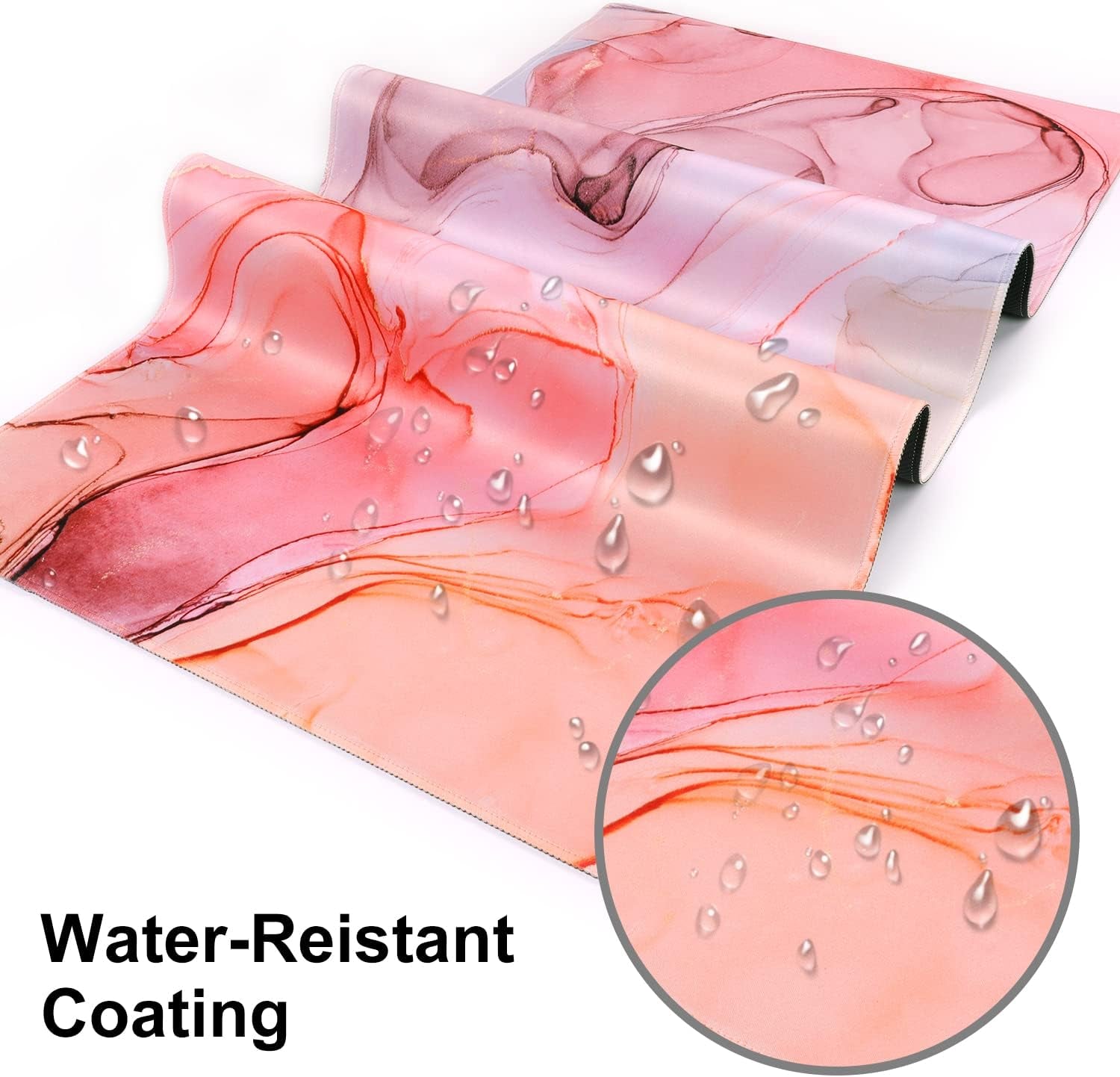 Large Gaming Mouse Pad, Non-Slip Rubber Base Water-Resistant Mousepad Desk Mat for Computer Keyboard, 35.4