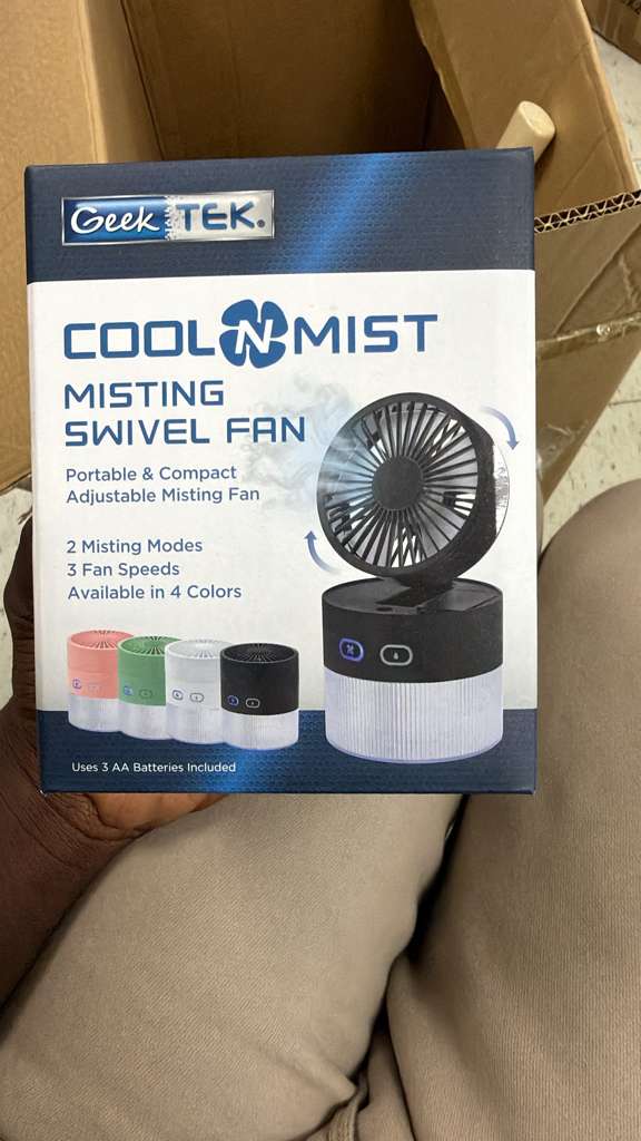 Cool Mist Misting Swivel Fan