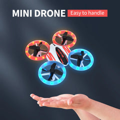 DC11 Mini Drone for Kids and Beginners, RC Nano Quadcopter with LED Lights, Demo Mode, Altitude Hold, , 3 Batteries, Orange