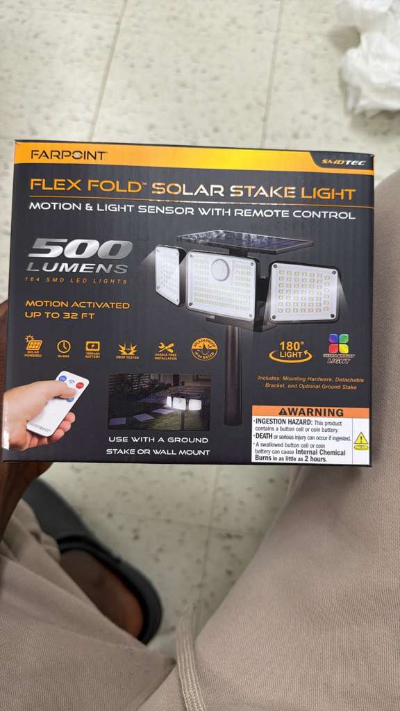 Solar Stake Light with Remote Control