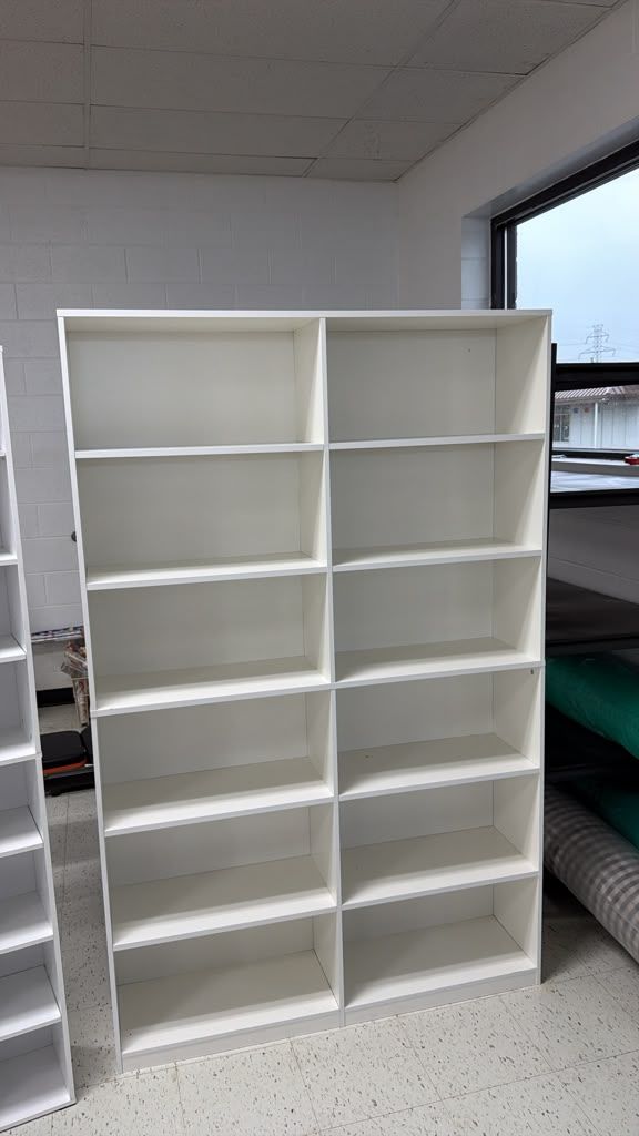 White Multi-Shelf Bookcase