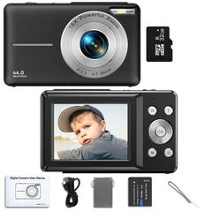 HD 2.4 Inches 1080P Digital Camera Rechargeable Cameras with 16X Zoom Compact Camera 44MP Cameras for Kids Girls Camera Digit