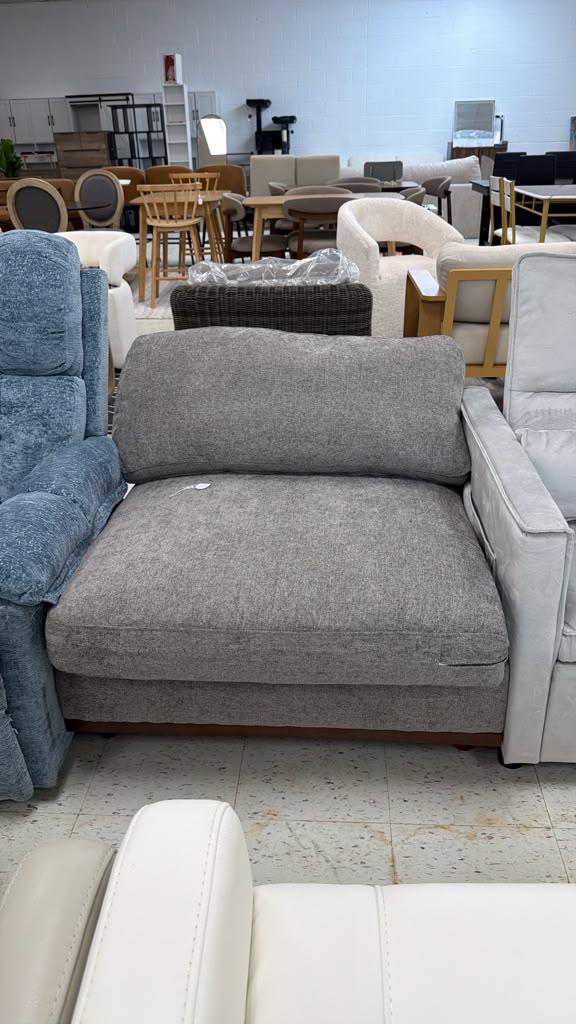 Modern Gray Upholstered Armchair