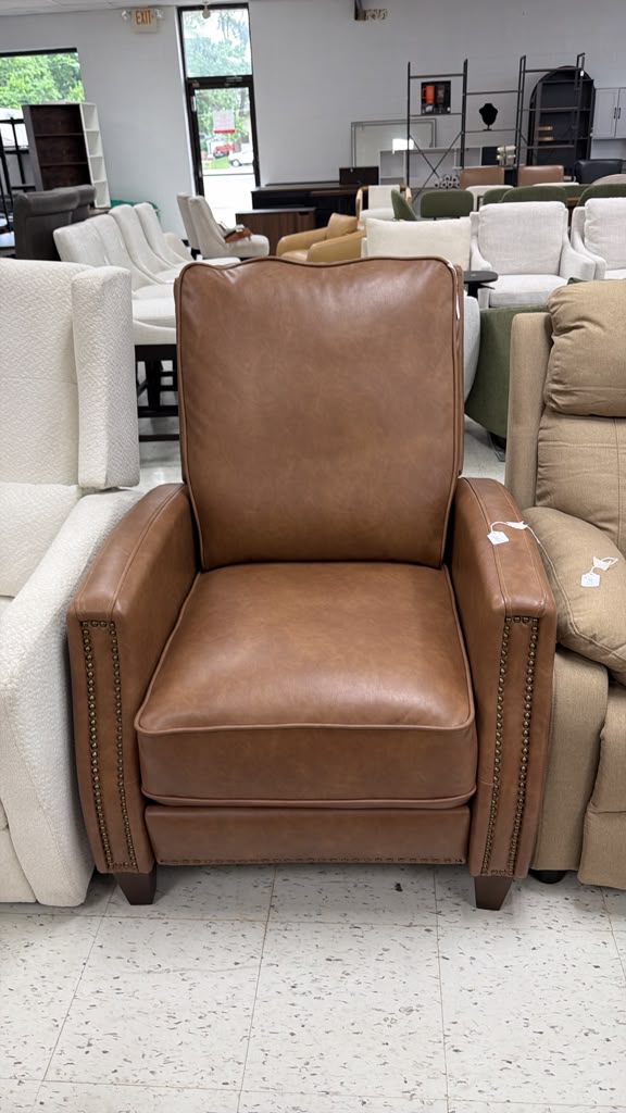 Classic Brown Leather Armchair