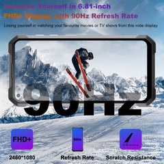 Global Unihertz Tank Rugged Phone 22000Mah 108MP Camera 8GB+256GB Mobile Phones 4G Android Smartphones