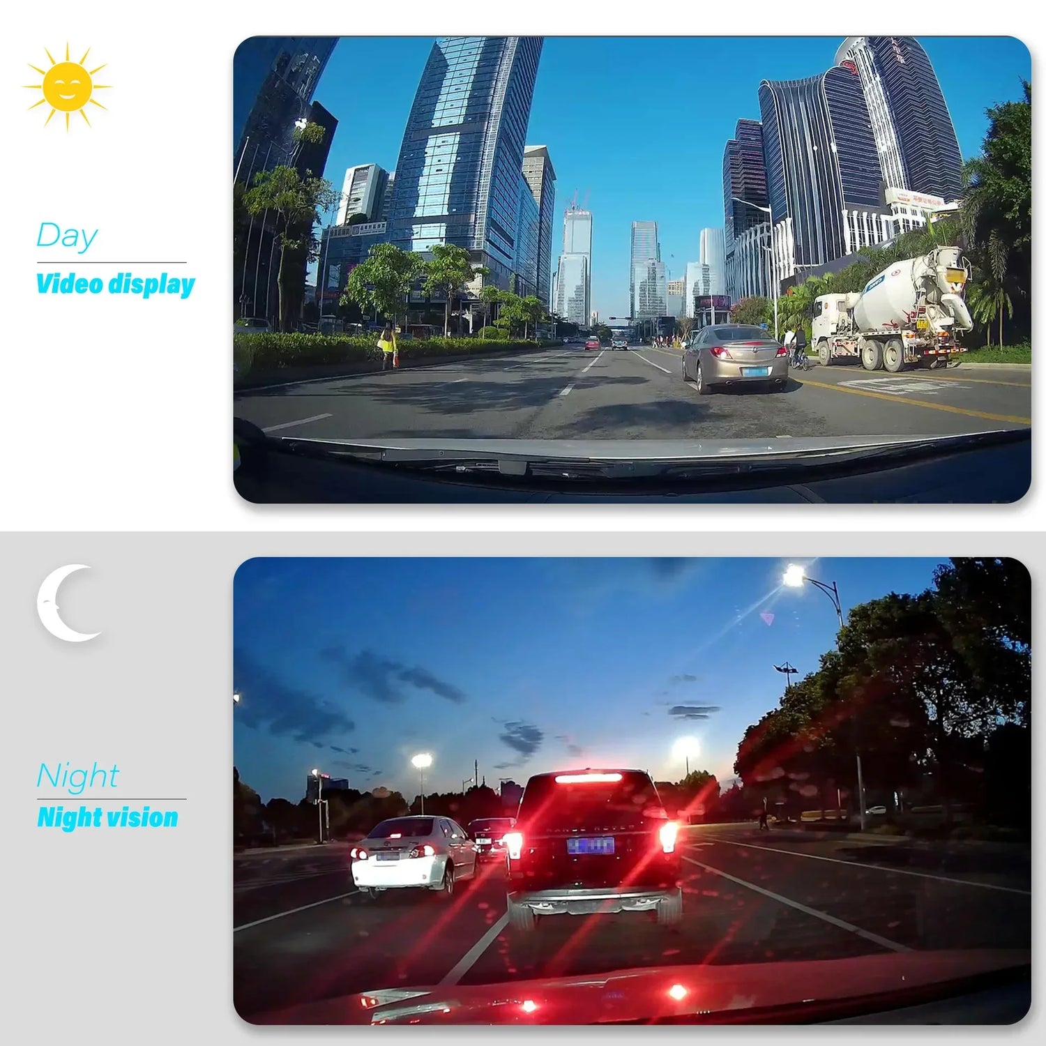 Car DVR 2 Cameras 4.0 Inches Dash Cam Car Video Recorder Auto Registrator Dvrs Dash Cam with Dual Ways Cameras Car Accessories