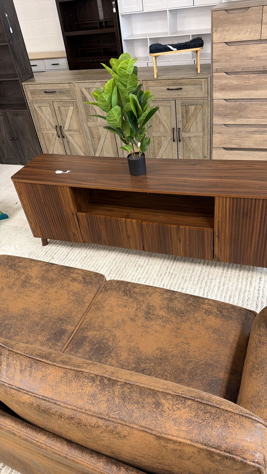 Walnut Mid-Century TV Stand