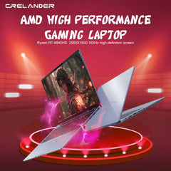 CRELANDER Laptop  Ryzen 8845HS Processor 8Cores 16 Thread 16 Inch LCD 2560*1600-165HZ DDR5 Notebook Computer Gaming Laptops