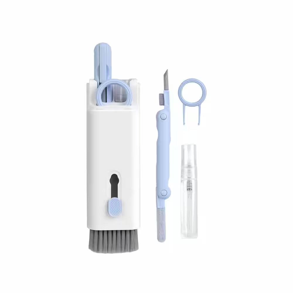 7-In-1 Laptop Keyboard Dust Cleaner Brush Set in Blue with Key Puller Multifunctional Cleaning Tool for PC Tablet