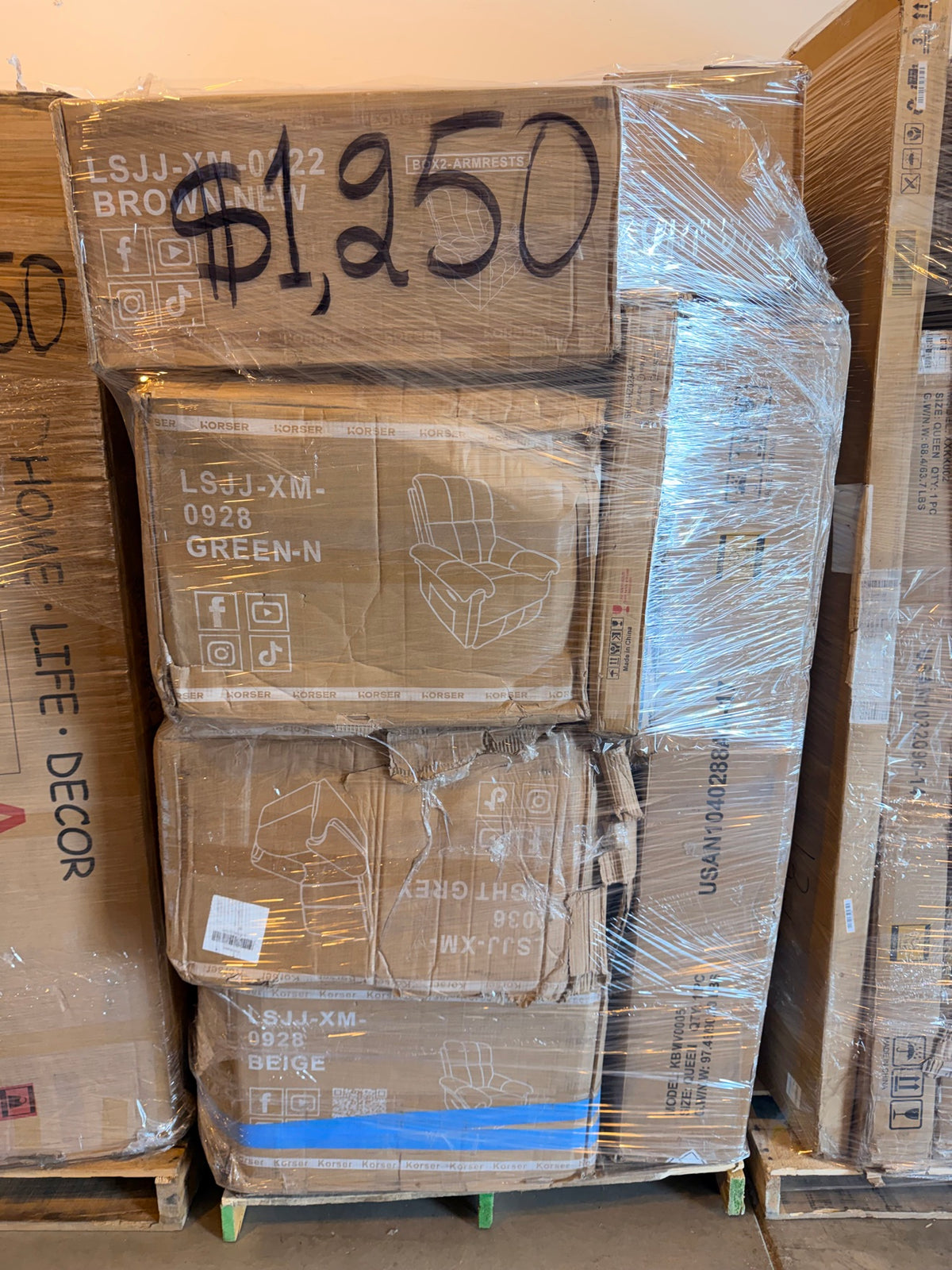 Pallet #20 — Korser Recliner Pallet (Unmanifested)