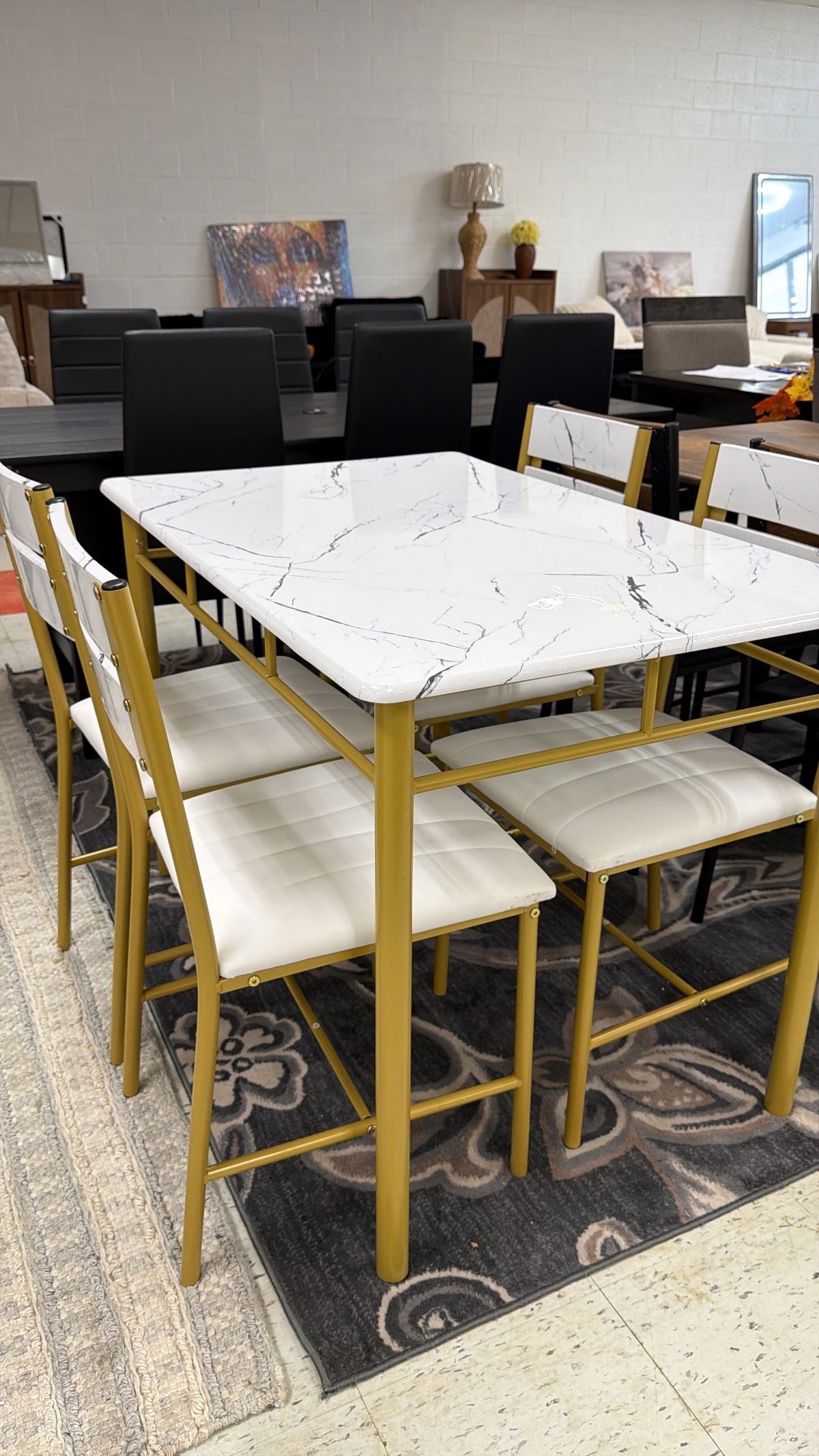 Modern Marble Top Dining Set