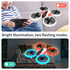 DC11 Mini Drone for Kids and Beginners, RC Nano Quadcopter with LED Lights, Demo Mode, Altitude Hold, , 3 Batteries, Orange