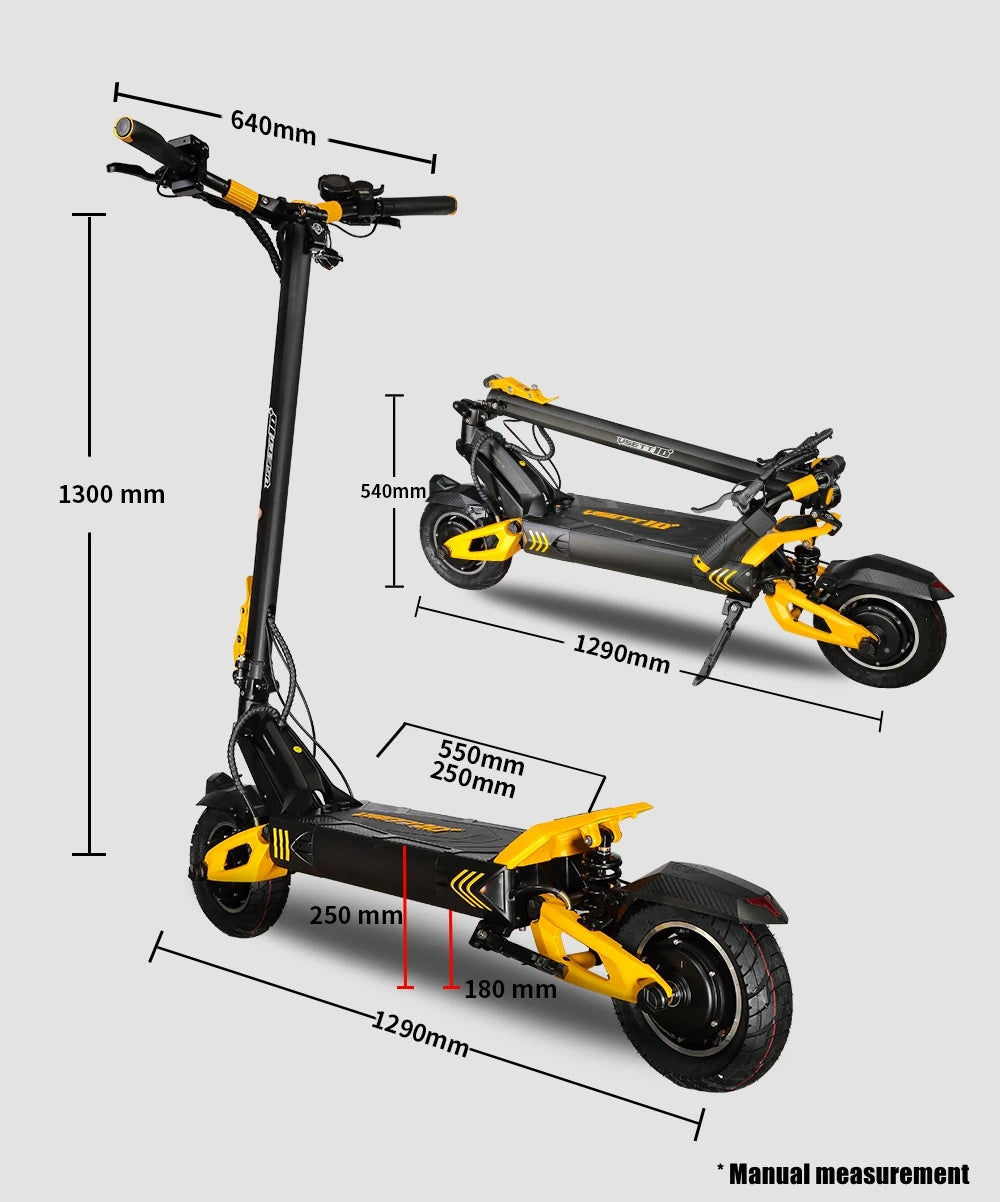 VSETT 10+ 10 Inch Off-Road Electric Scooter VSETT10+ Upgraded ZERO 10X Hoverboard Double Drive 60V 2800W Dual Motor VSSET MACURY