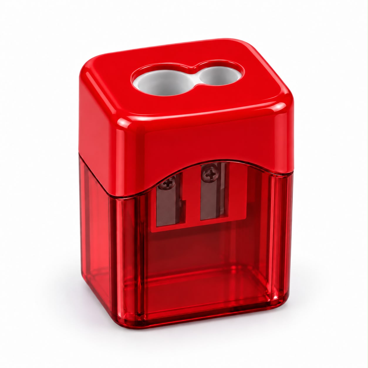 dual-hole manual pencil sharpener