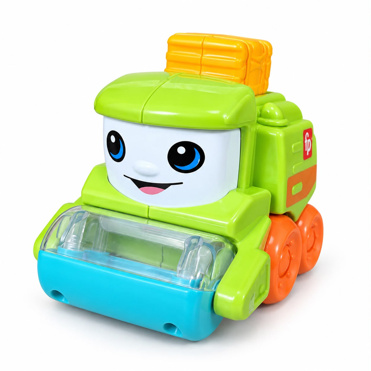 A colorful toy roller truck