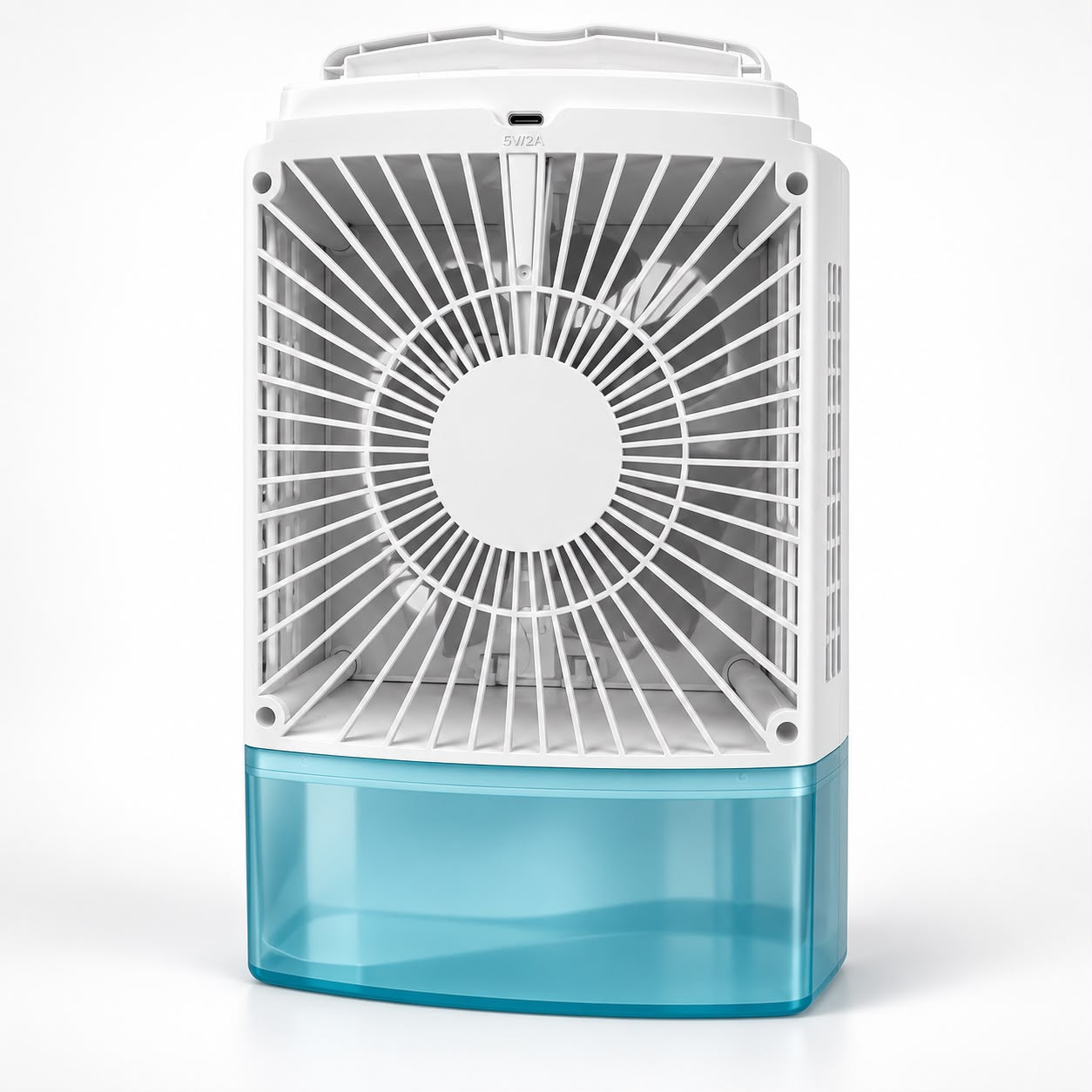 A portable desk fan