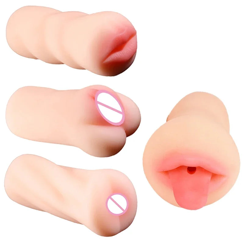 Realistic Male Masturbator Sex Toy - Oral Anal Ass Simulation Adult Game for Men Vagina Pussy Masturbation Cup Erotic Products