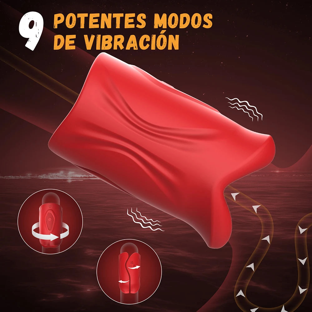 Male Sex Toys for Men Adult Toys Male Masturbator with 9 Vibration Modes Powerful Vibrating Penis Training Device, Male Sex Toy