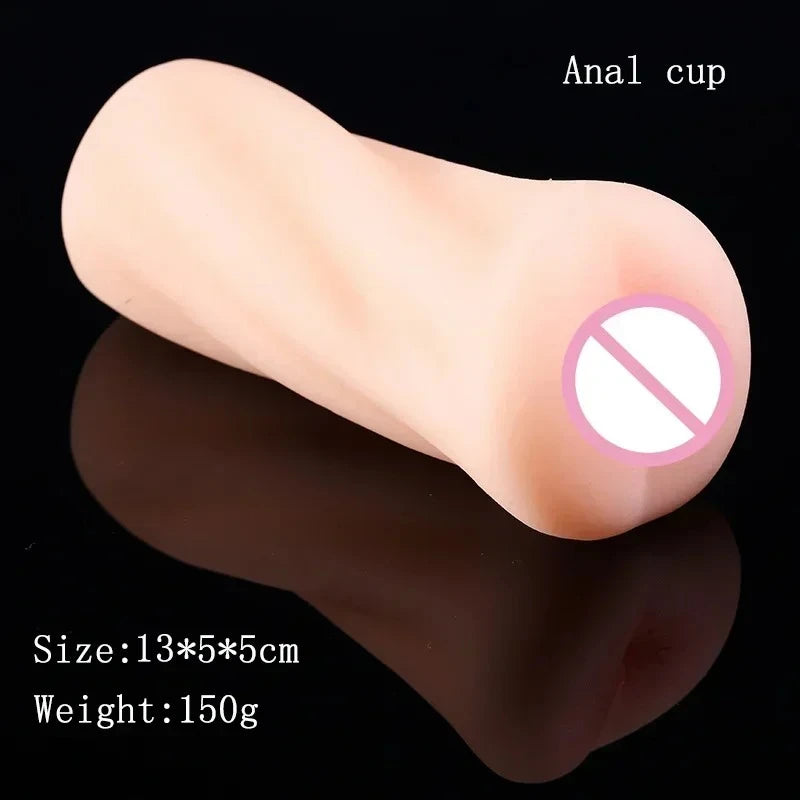Realistic Male Masturbator Sex Toy - Oral Anal Ass Simulation Adult Game for Men Vagina Pussy Masturbation Cup Erotic Products