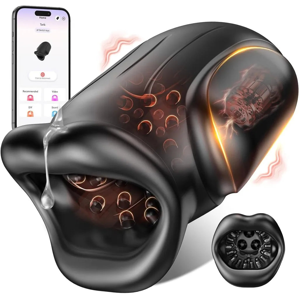 Male Sex Toys for Men - Male Masturbator Penis Vibrator with 10 Vibrating & APP,Male Stroker Trainer Adult Toys for Prolong