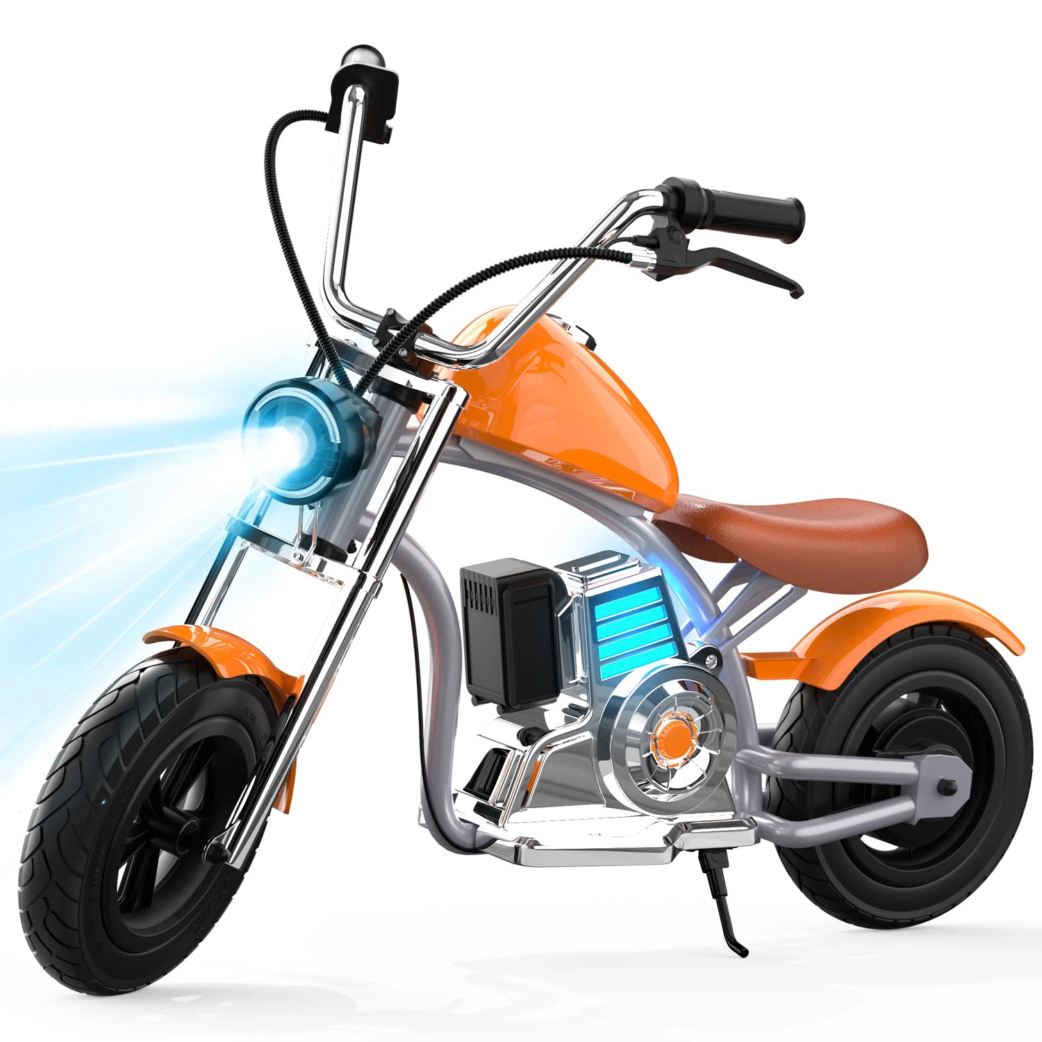18V Electric Dirt Bike 160W Motor Retro Motocross 10mph Fast Speed with LED Lights Orange for Kids