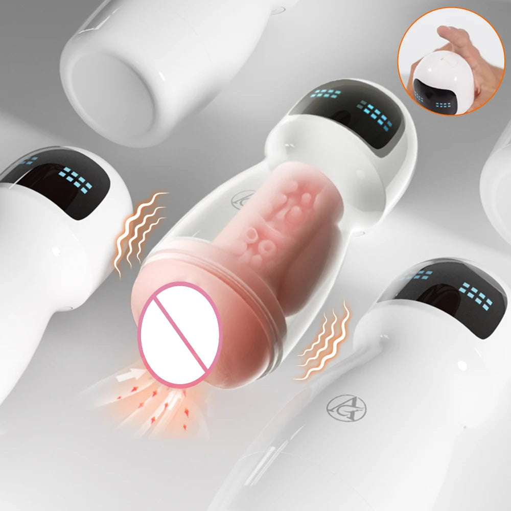 Adult Sex Toy For Men Male Masturbator Penis Trainer Men's Masturbation Cup Simulation Texture Vagina Machine With Vibration