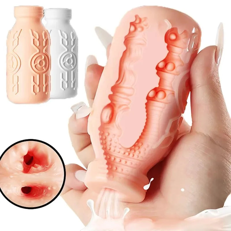 Sex Toy for Men Penis Trainer Pocket Pussy Real Vagina Anal Male Portable Masturbator Cup Suction Control Adult Products SexToys
